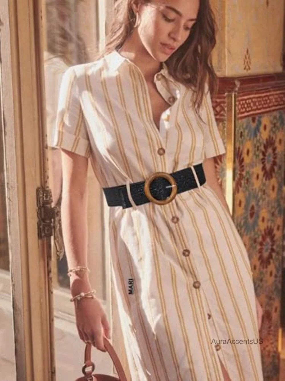 Straw Woven Elastic Stretchy Waist Belt Boho Rattan Raffia Ladies